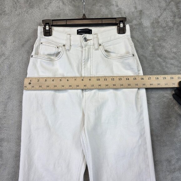 ASOS Design Jeans Womens Size 26 White High Waist Straight Leg Stretch Denim - Picture 5 of 11
